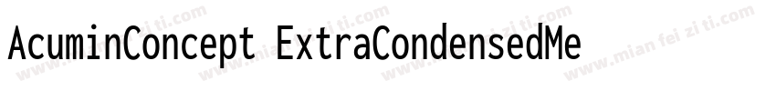 AcuminConcept ExtraCondensedMedium字体转换